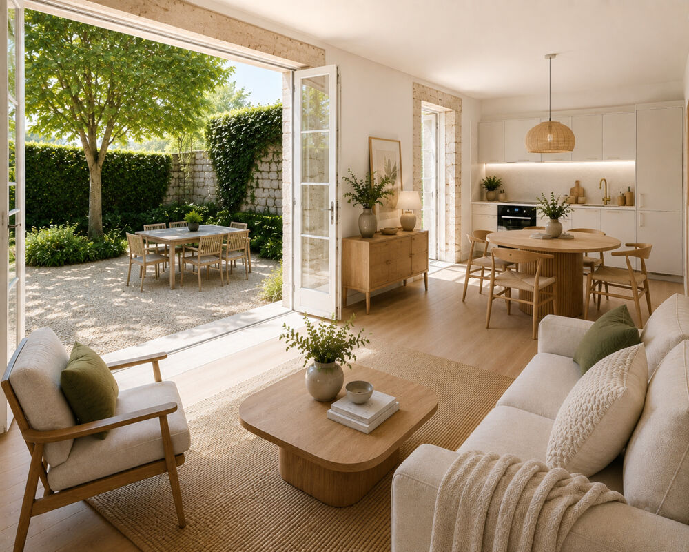 Dpt Côtes-dArmor (22), à vendre GUINGAMP 22200 - Appartement T3 61,50 m² - Rez-de-chaussée - Exposition sud - Espace extérieur