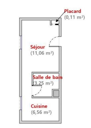 Appartement à louer 1 pièce 20 m²