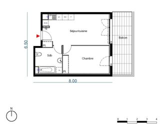  Appartement � louer 2 pi�ces 41 m�