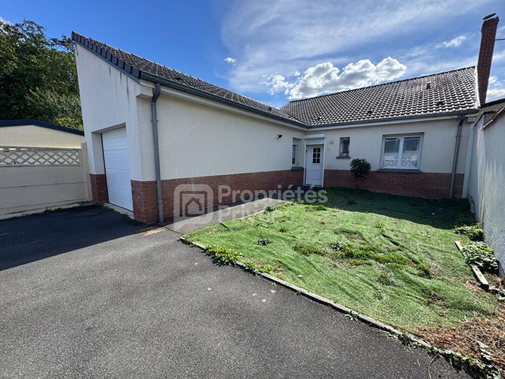 Maison individuelle de plain-pied avec 3 chambres, jardin et garage à Barlin