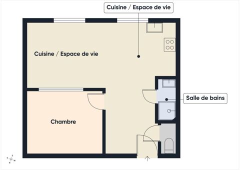  Appartement à vendre 2 pièces 37 m²