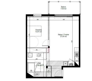  Appartement à louer 2 pièces 50 m²