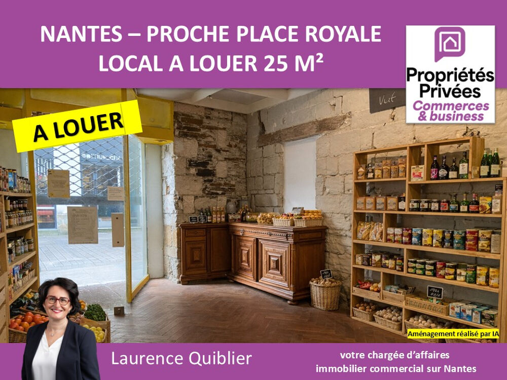   44000 NANTES - A LOUER PROCHE PLACE ROYALE , LOCAL 25 m² 