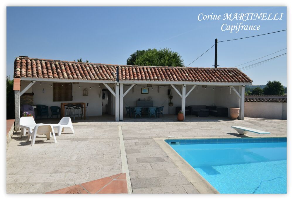 Vente Maison Maison 194 m² avec piscine, 4 chambres à 10 mn de Castelculier Saint nicolas de la balerme
