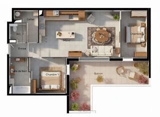  Appartement � vendre 3 pi�ces 72 m�