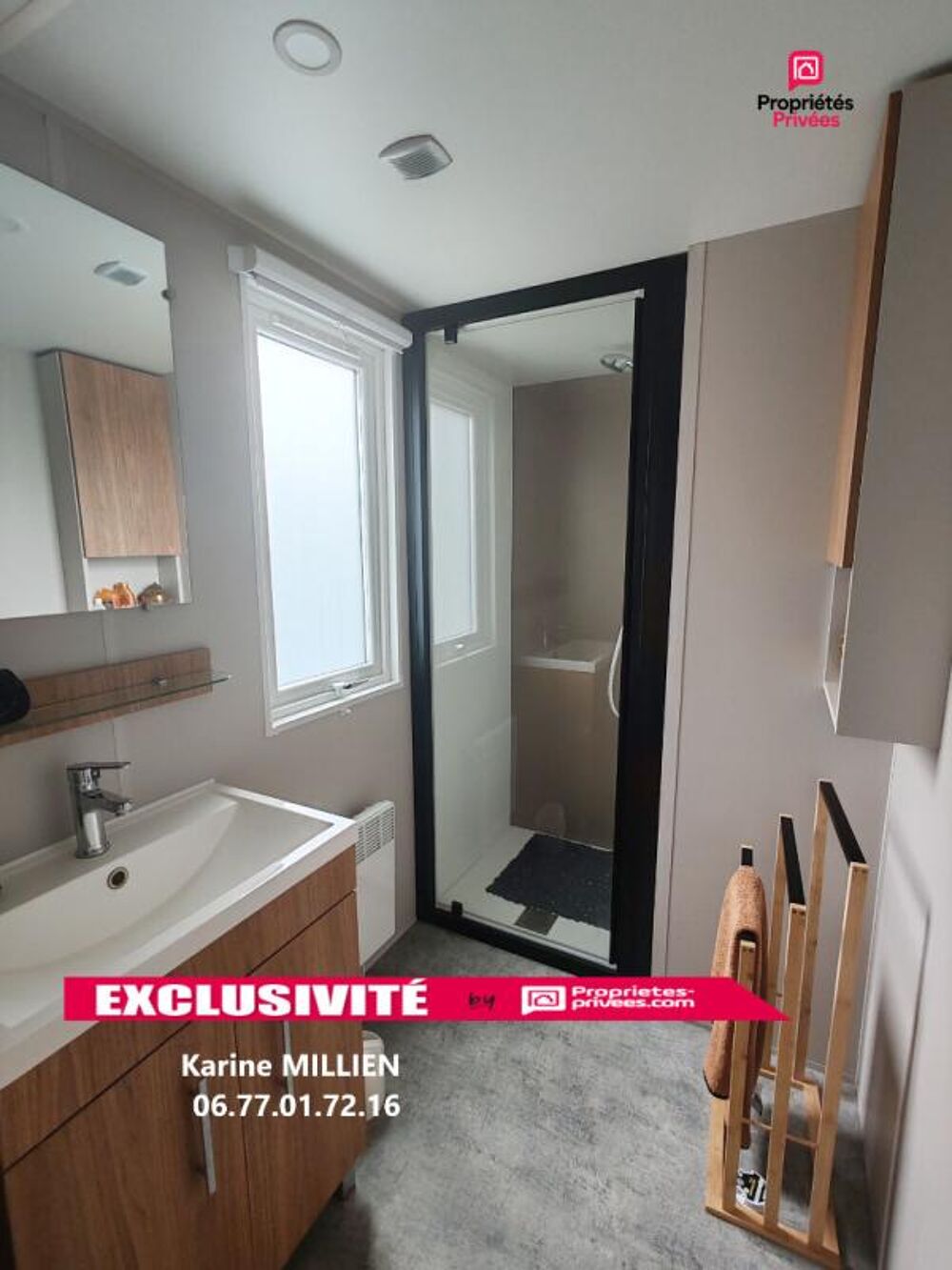 Vente Maison MARCILLY SUR EURE 27810 Mobil home aménagé et équipé - 2 chambres - Grand terrain clos avec une partie boisée - 92241  HAI Marcilly sur eure