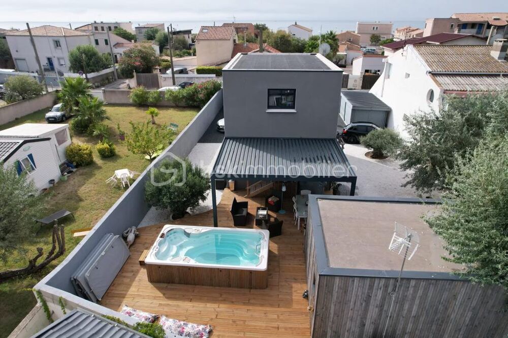Vente Maison PROCHE PLAGES, VILLA MODERNE DE 92 M AVEC STUDIO INDPENDANT ET PISCINE  CONTRE-COURANT  FRONTIGNAN Frontignan
