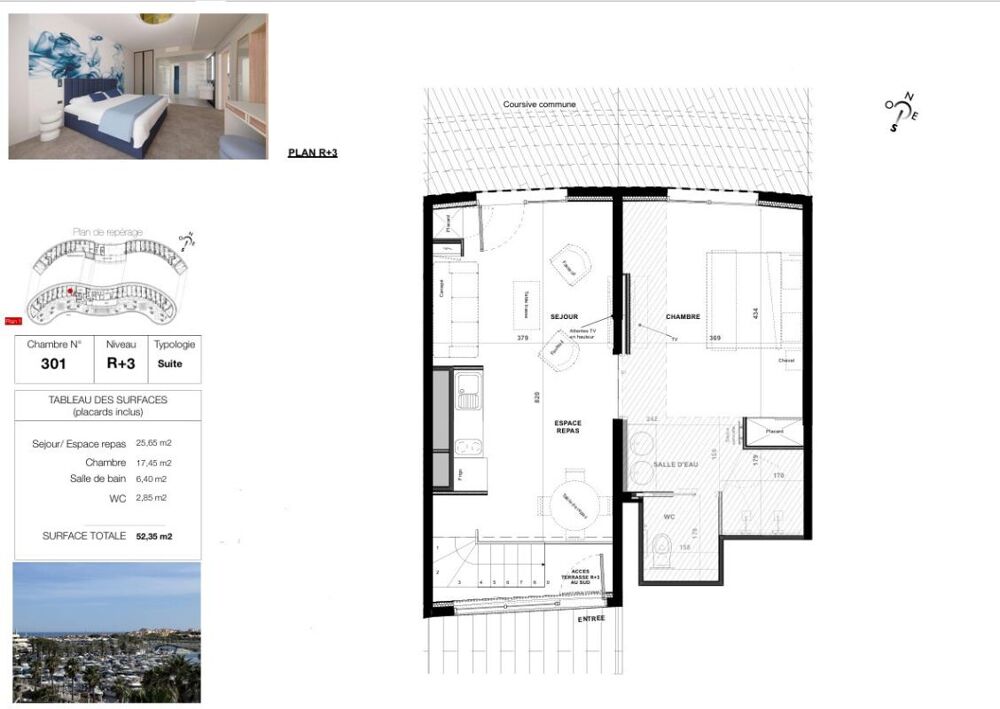 Vente Appartement CAP D'AGDE. Village Naturiste. Duplex T2 en Rooftop avec Piscine, Jacuzzis et Garage Privatif Le cap d agde
