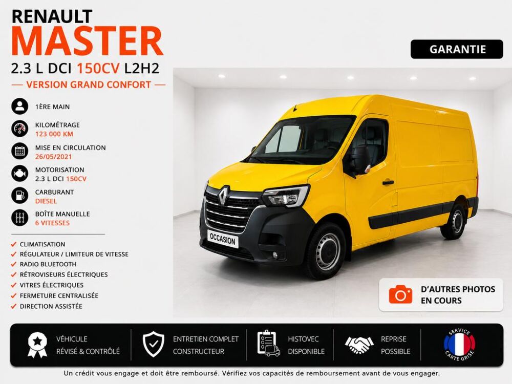 Master 1&deg; Main / 2.3 Dci 150cv de 2021 L2H2 version 2 places ENERGI 2021 occasion 60430 Abbecourt