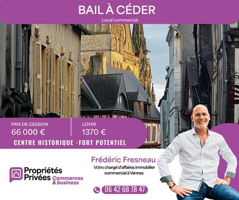 DROIT AU BAIL - EMPLACEMENT RECHERCH&Eacute; AU COEUR HISTORIQUE DE VANNES 66000 56000 Vannes