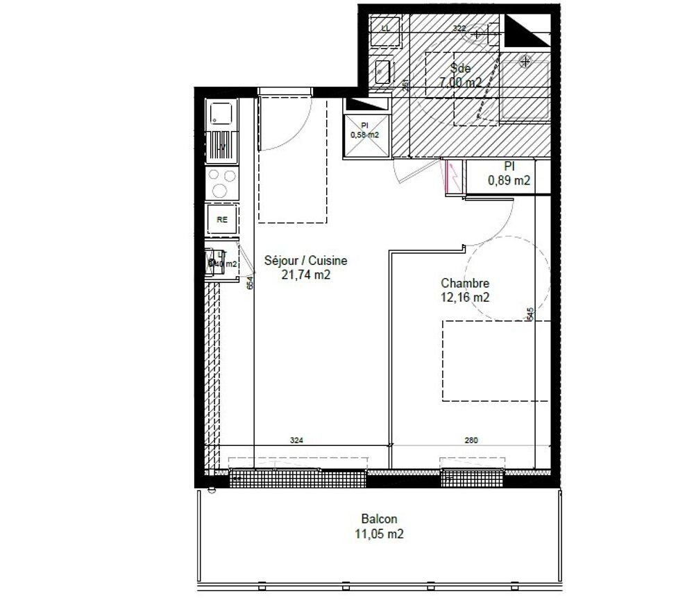 Location Appartement T2 NEUF avec balcon et parking à CHARTRES Chartres