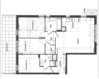  Appartement � vendre 4 pi�ces 91 m�