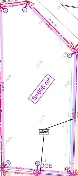  Terrain � vendre 605 m�