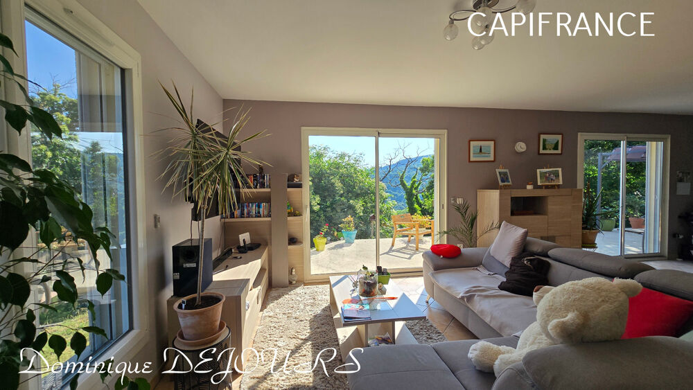 Vente Maison En Ardèche, à Issamoulenc - Maison de plain-pied avec vue dégagée sur la nature luxuriante - grand séjour - 4 chambres Issamoulenc