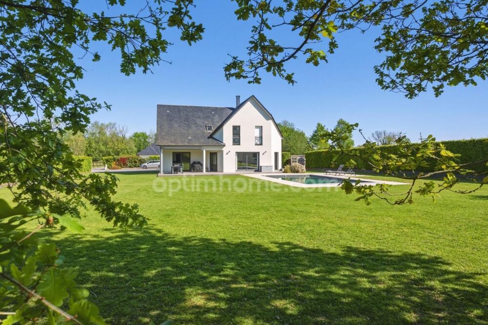 Vente Maison Hauteurs de Honfleur - Maison contemporaine - 234 m2 -5/6 chammbres - Piscine - Terrain 2824 m2 - Double garage - Carport Gonneville sur honfleur