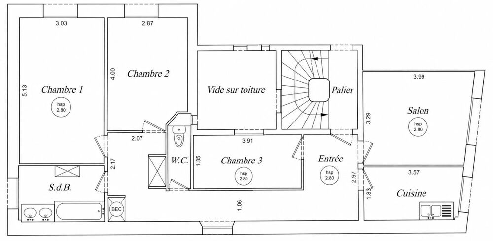 Vente Appartement 4 pièces 79 m2 traversant / Charme de l'ancien / Montretout Saint cloud