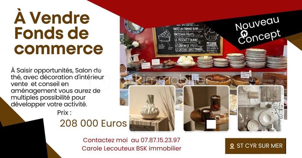   À vendre – Fonds de commerce – Saint-Cyr-sur-Mer – 208 000 € ? 