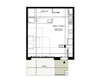  Appartement  vendre 1 pice 34 m
