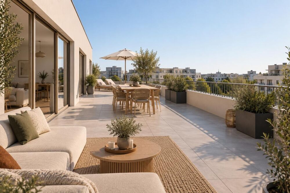 Appartement T4 en dernier étage avec vue dégagée - Bordeaux Sud