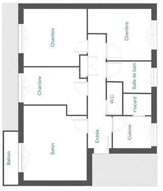  Appartement à vendre 4 pièces 68 m²