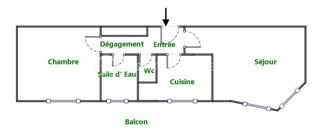  Appartement � vendre 2 pi�ces 47 m�