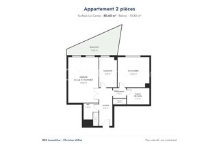  Appartement à vendre 2 pièces 51 m²