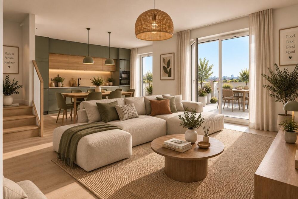 Vente Appartement T5 duplex de 116 m² avec 4 chambres et près de 30 m² de balcons Begles
