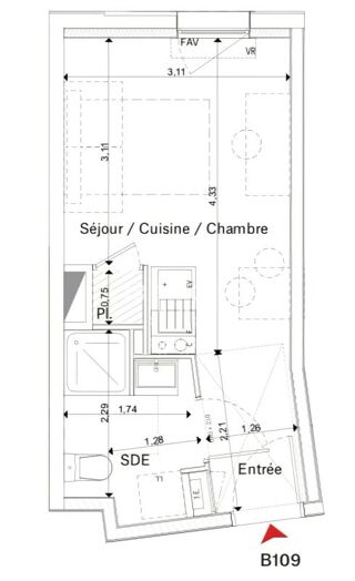  Appartement � vendre 1 pi�ce 19 m�