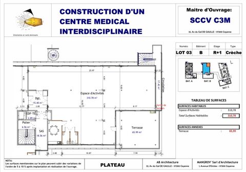   Magnifique espace dédié à une crèche dans ce splendide Centre Médical interdisciplinaire 