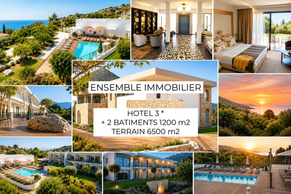   À vendre – Ensemble immobilier avec vue mer : Hôtel 3* et 2 batiments - proche de L'ILE ROUSSE (20) 