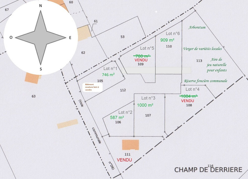 Vente Terrain TERRAIN A VENDRE 1000 M² EN ÉCO-LOTISSEMENT !! Coutieres
