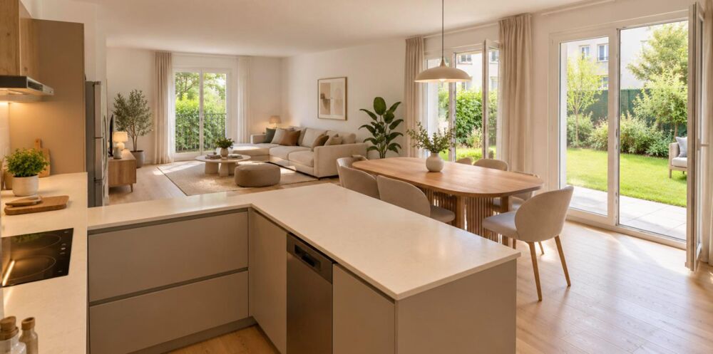 Vente Appartement SUPERBE 3 PIÈCES EN REZ-DE-JARDIN – MÉTRO 5 À 2 MIN À PIED – JARDIN PRIVATIF Pantin