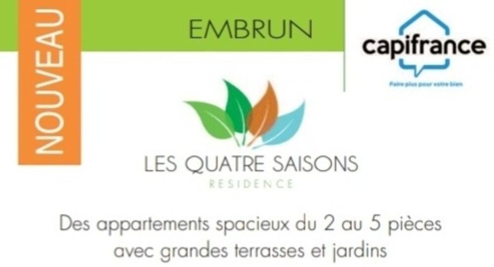 Vente Appartement Dpt Hautes Alpes (05),  vendre EMBRUN appartement T5 spacieux avec terrasse au coeur d'un domaine bois Embrun