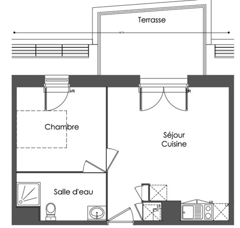 Location Appartement T2 avec terrasse et parking à VILLENAVE D'ORNON Villenave d ornon