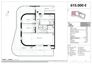  Appartement à vendre 4 pièces 100 m²