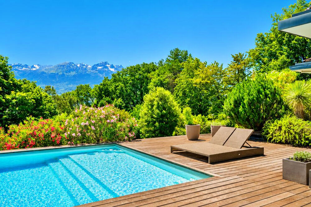 Vente Maison Meylan maison d'architecte contemporaine de plus de 300 m²  - Vue Belledonne & Piscine Meylan