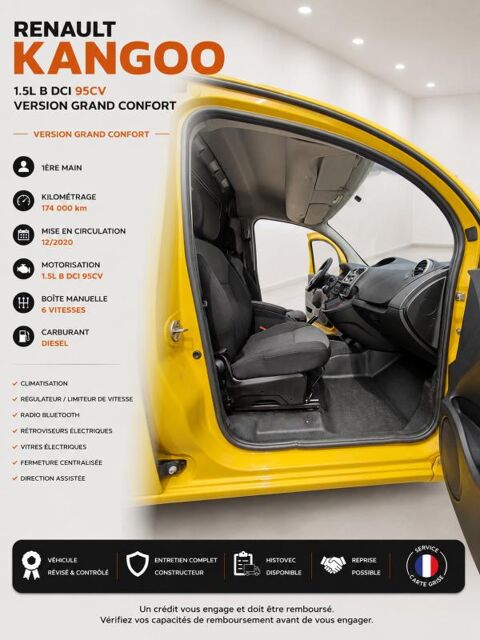Kangoo Express 1&deg; Main / 1.5L B DCI 95cv de 2021 version GRAND CONFORT CLIM 2021 occasion 60430 Abbecourt