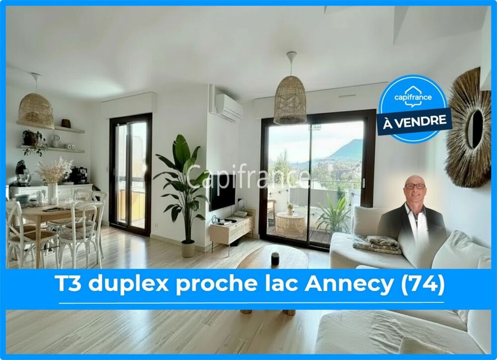 Vente Appartement T3 DUPLEX EN DERNIER ÉTAGE – CLIMATISÉ – VUE MONTAGNES – ANNECY (74) Annecy