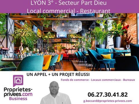 69003 LYON - LOCATION LOCAL RESTAURANT 141,30 m², Secteur Part Dieu 4583 69003 Lyon