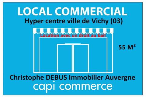 A LOUER – Droit au bail d'un local commercial d'exception en hypercentre de Vichy (03200) 190400 03200 Vichy