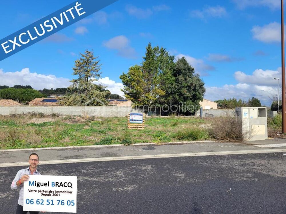 Vente Terrain Terrain de 390 m² viabilisé et prêt à bâtir avec une longueur de façade confortable sur Lespignan 34710 Lespignan
