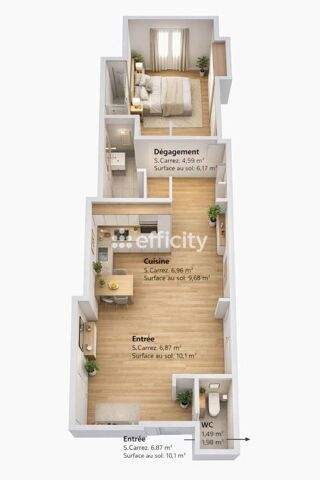  Appartement à vendre 2 pièces 82 m²