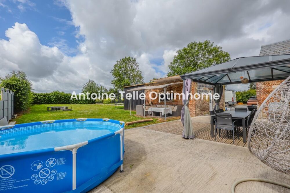 Catillon sur Sambre 59360 - Maison individuelle de 4 chambres avec garage & jardin sur 2000m²