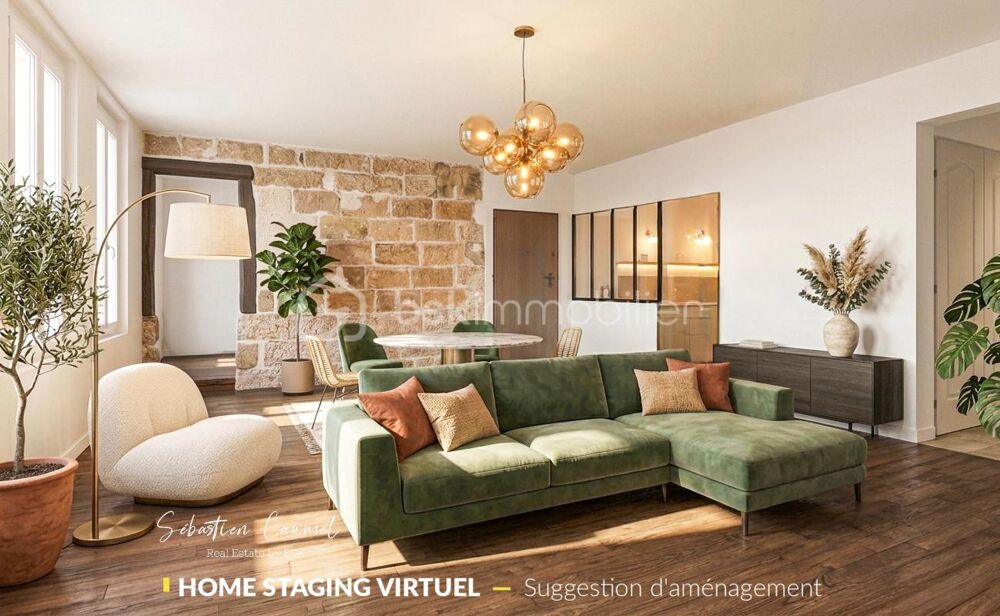 Grand T1 bis 55,41 m², charme, lumière et DPE C
