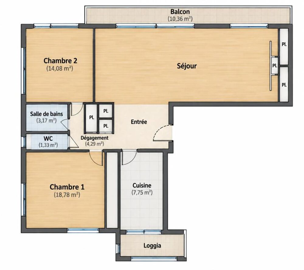 Vente Appartement SQUARE MICHELET - T3/T4 avec VUE DEGAGÉE Marseille 9
