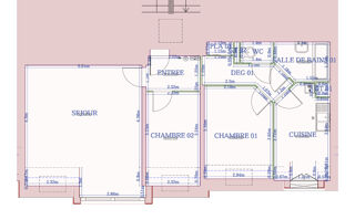 Appartement à louer 3 pièces 69 m²
