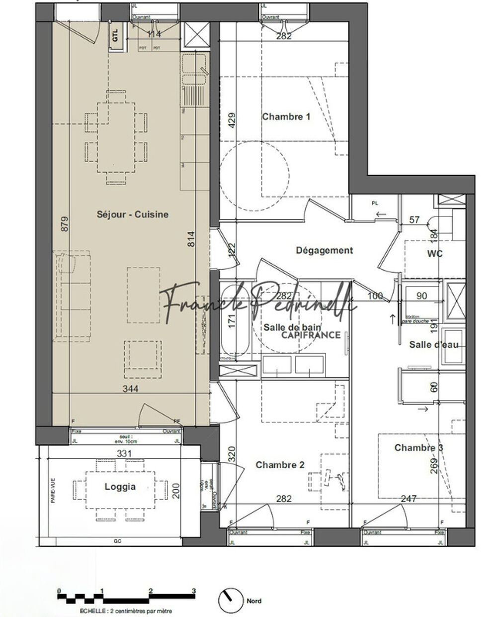 Bel Appartement de standing T4 76 m² avec balcon, Coeur CONFLUENCE