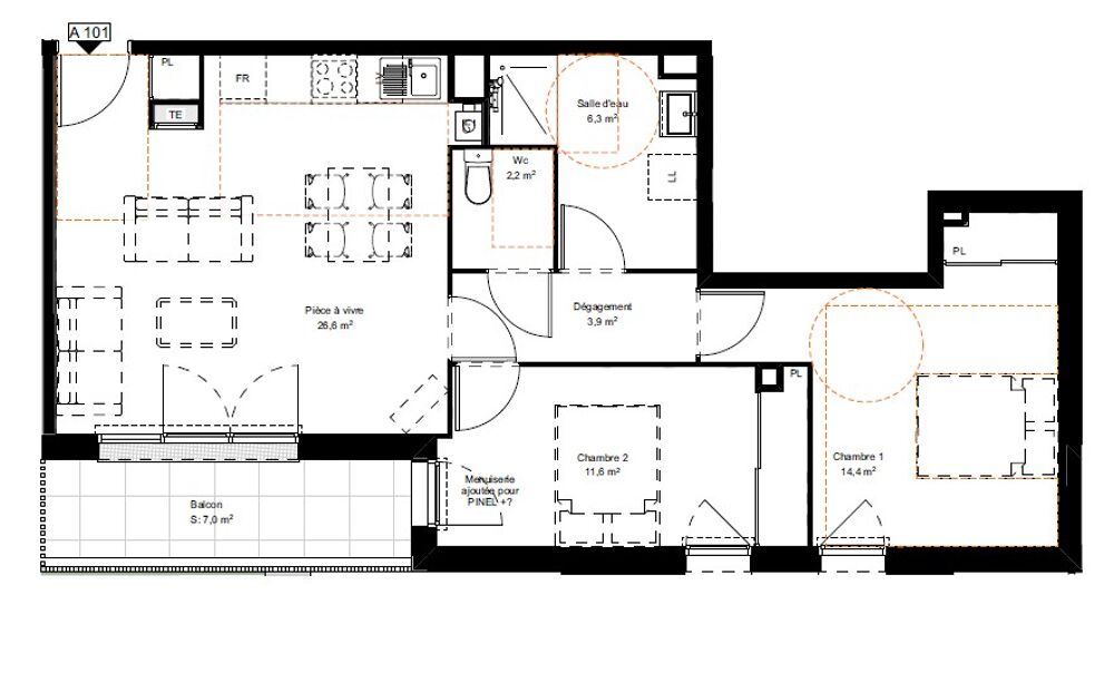 Location Appartement Appartement T3 neuf avec balcon et parking à Saint-Vincent-de-Paul Saint vincent de paul