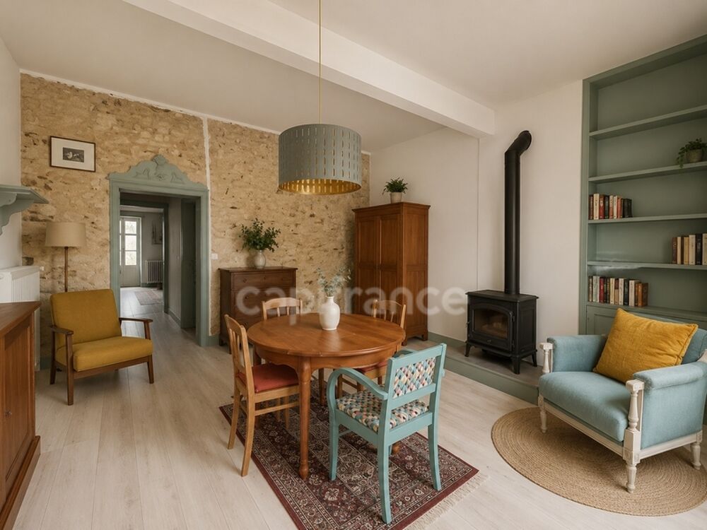 Vente Maison Virginie MASSON Capifrance vous propose, à NEUILLY, longère en pierre de 149m², 3 chambres, grenier aménageable et terrain sans Neuilly
