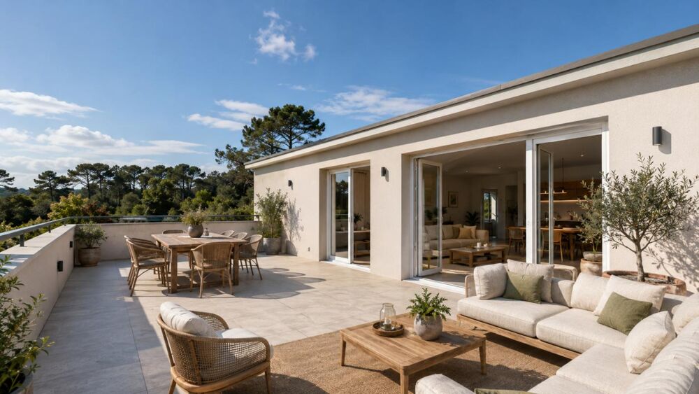 PROCHE DUNE DU PILAT : T4 AVEC TERRASSE + 2 PARKING